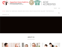 Tablet Screenshot of agapecare.net